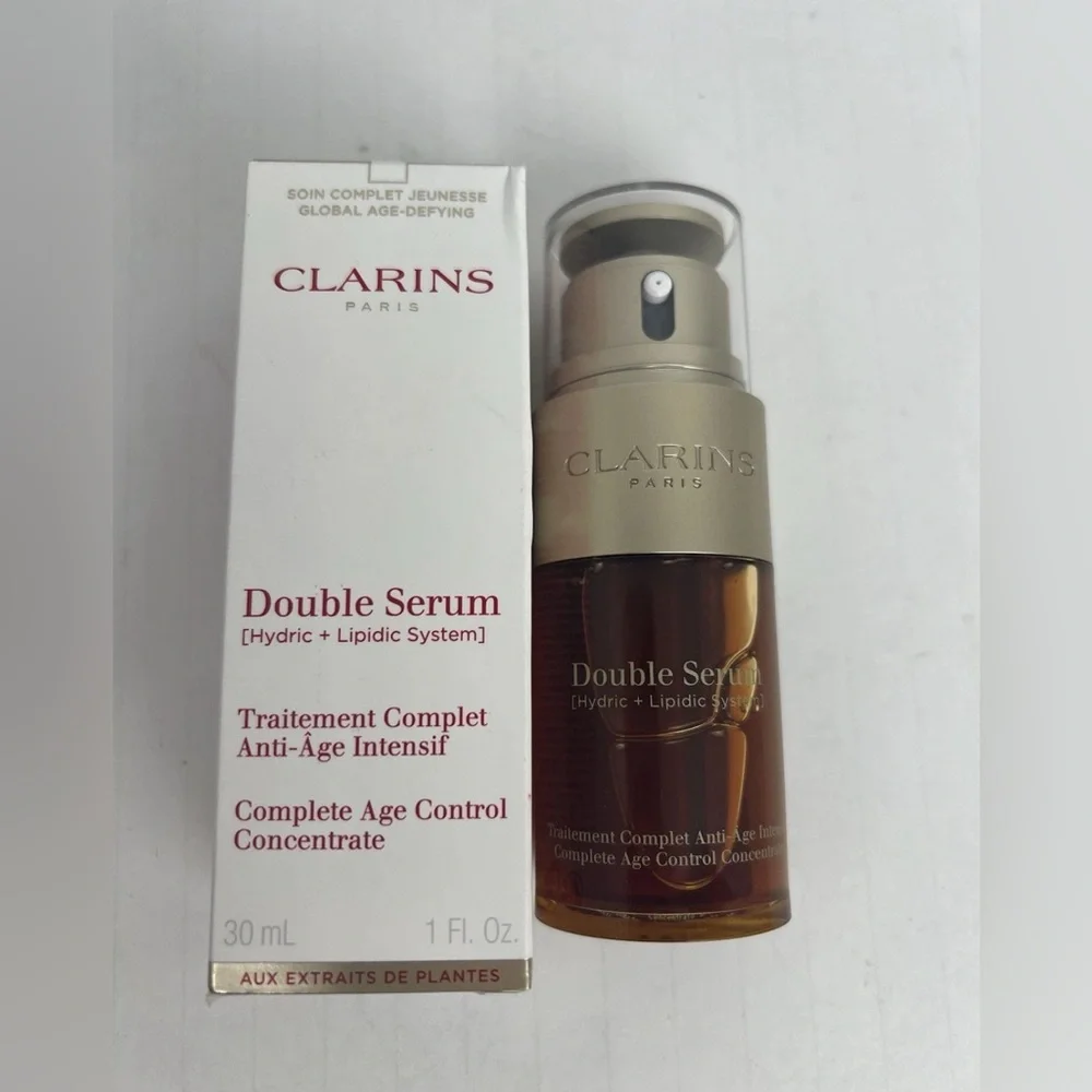 Clarins Double Serum Light Anti Aging Concentrate 1 Fl Oz- Hydric Lipidic System - Picture 2 of 6
